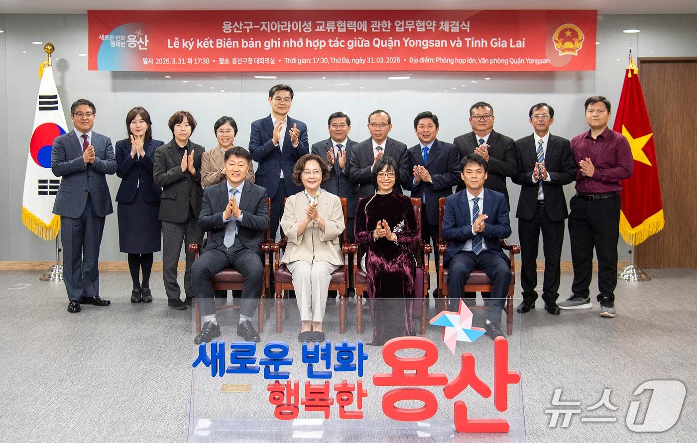 본문 이미지 - 용산구-지아라이성 업무협약식.(용산구 제공)