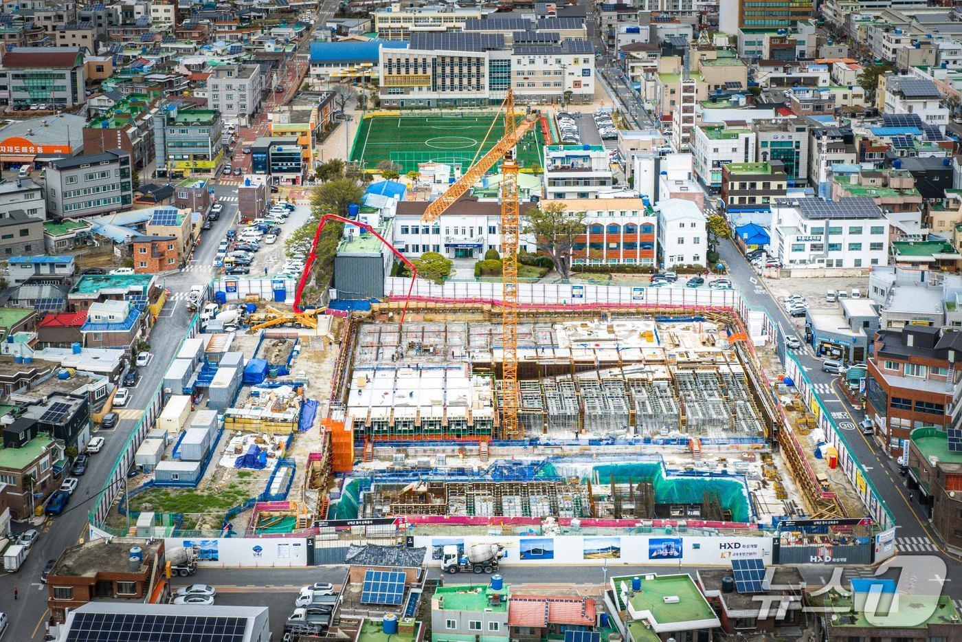 본문 이미지 - 남해군 신청사 건립 현장(남해군 제공. 재판매 및 DB금지).