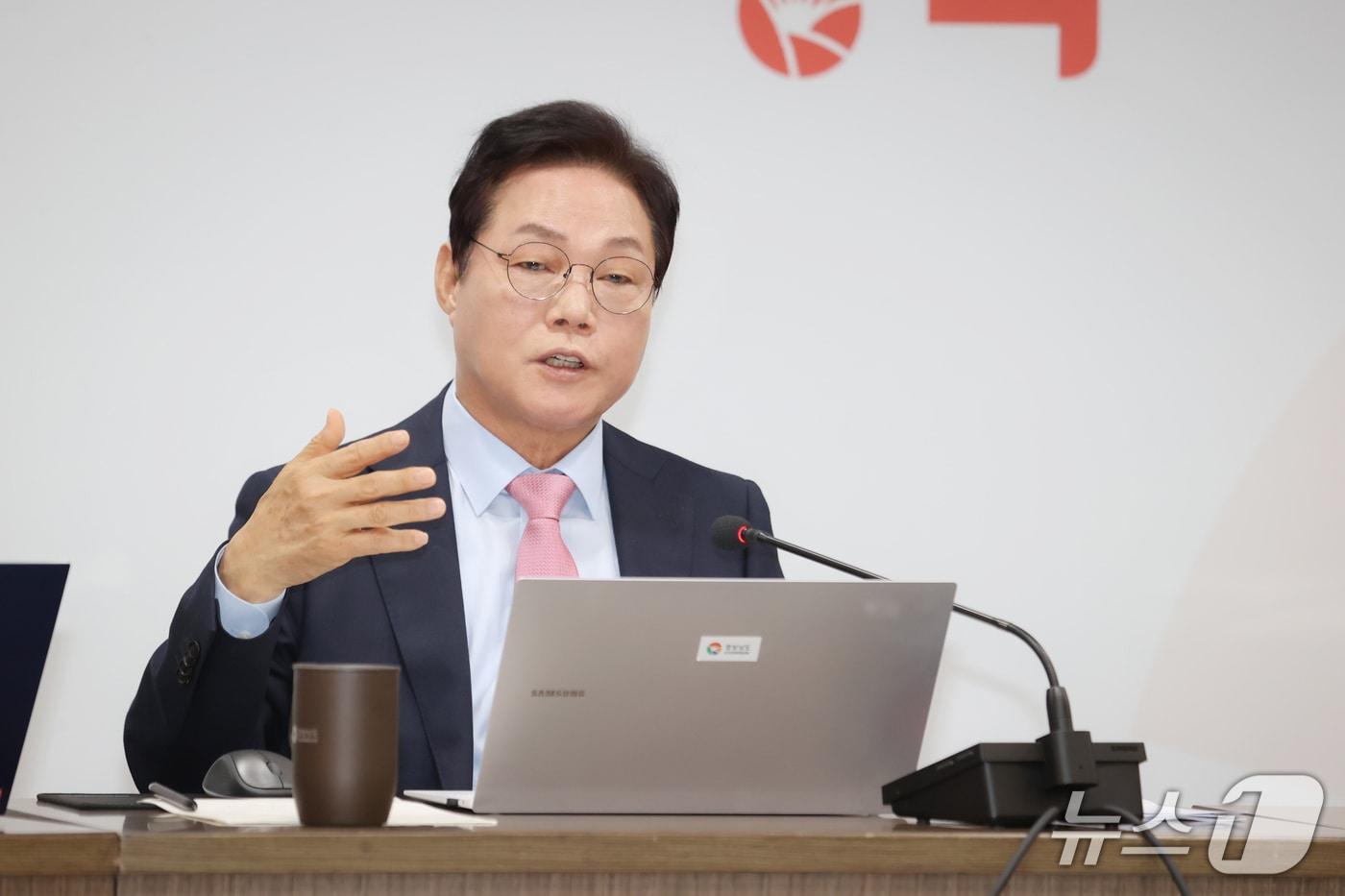 본문 이미지 - 박완수 경남지사가 6일 도청에서 확대간부회의를 주재하고 있다.(경남도 제공. 재판매 및 DB금지)