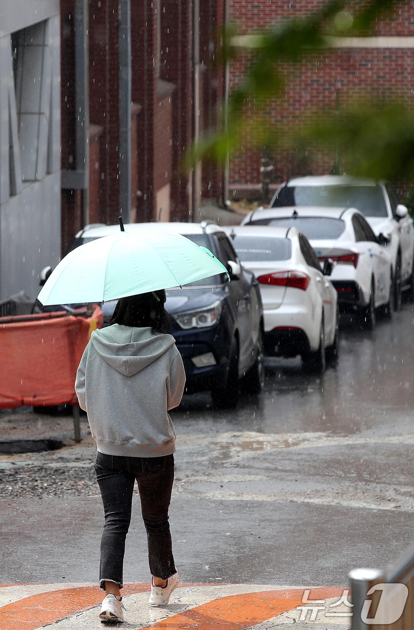본문 이미지 - 지난 6일 봄비와 우박이 요란하게 내리고 있다. 2026.4.6 ⓒ 뉴스1 공정식 기자