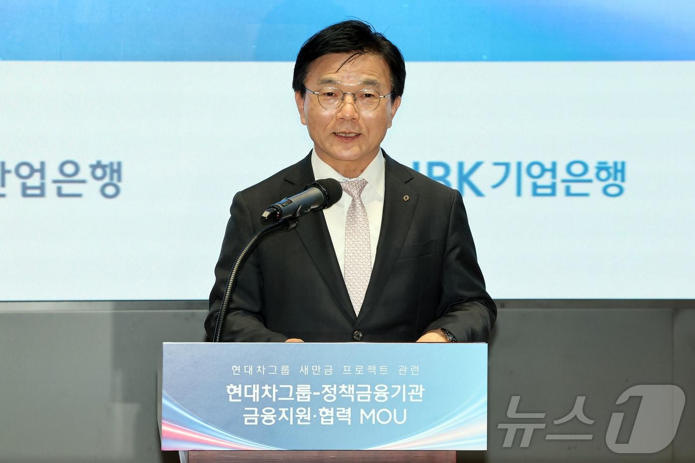 본문 이미지 - 박상진 한국산업은행 회장. 2026.4.6 ⓒ 뉴스1 김진환 기자