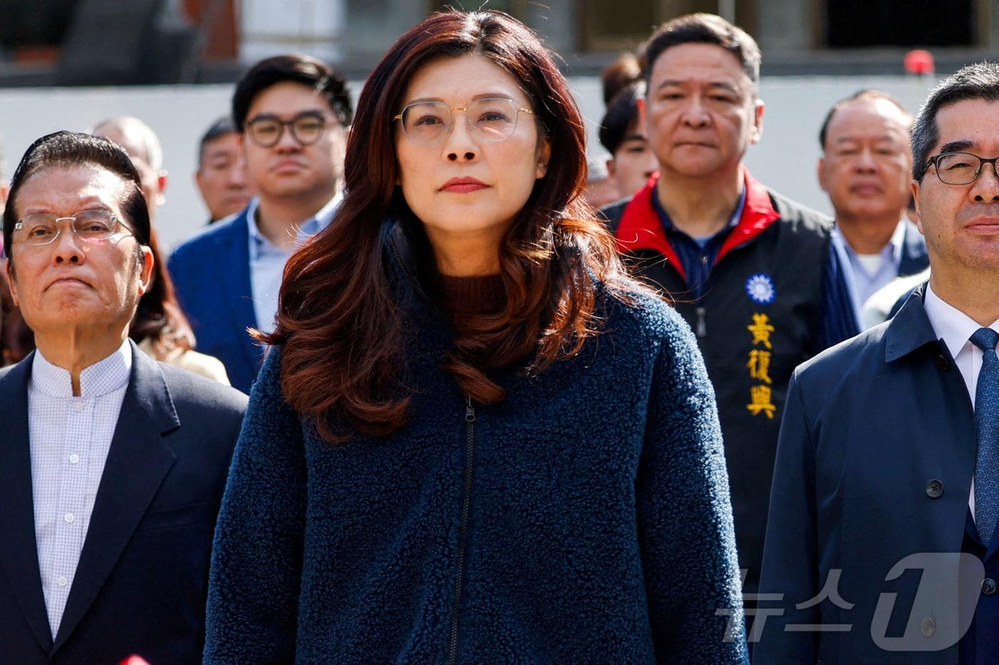 본문 이미지 - 정리원 대만 국민당 주석이 타이베이에서 개최된 행사에 참석하고 있다. 2026.3.12 ⓒ 로이터=뉴스1