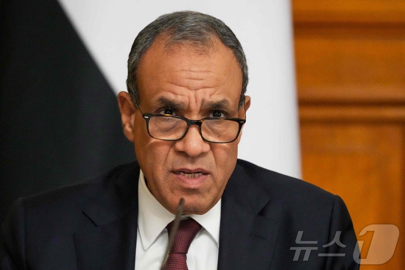 본문 이미지 - 바드르 압델라티 이집트 외무장관이 3일(현지시간) 모스크바에서 러시아 외무장관과 공동 기자회견에 참석하고 있다. 2026.4.3 ⓒ AFP=뉴스1