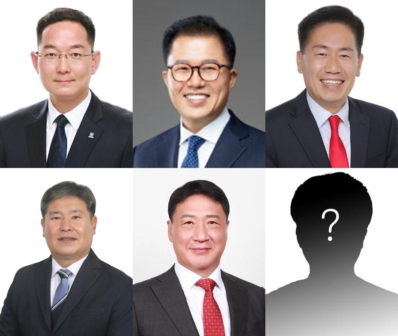 본문 이미지 - 사진 위 왼쪽부터 더불어민주당 이수동, 정일택 국민의힘 김국기, 윤석진, 정영철 (정당 가나다순)   