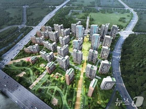 본문 이미지 - 경기 고양창릉 S-3BL 5공구 아파트 조감도.(HS화성 제공, 재판매 및 DB 금지)