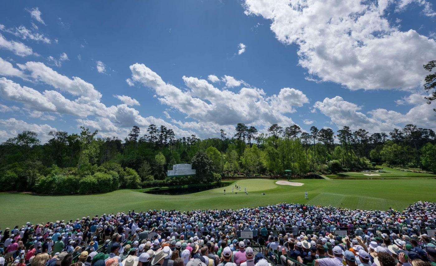 본문 이미지 - 오거스타 내셔널에서 가장 어려운 코스로 꼽히는 11번홀 전경. (대회 조직위원회 제공)