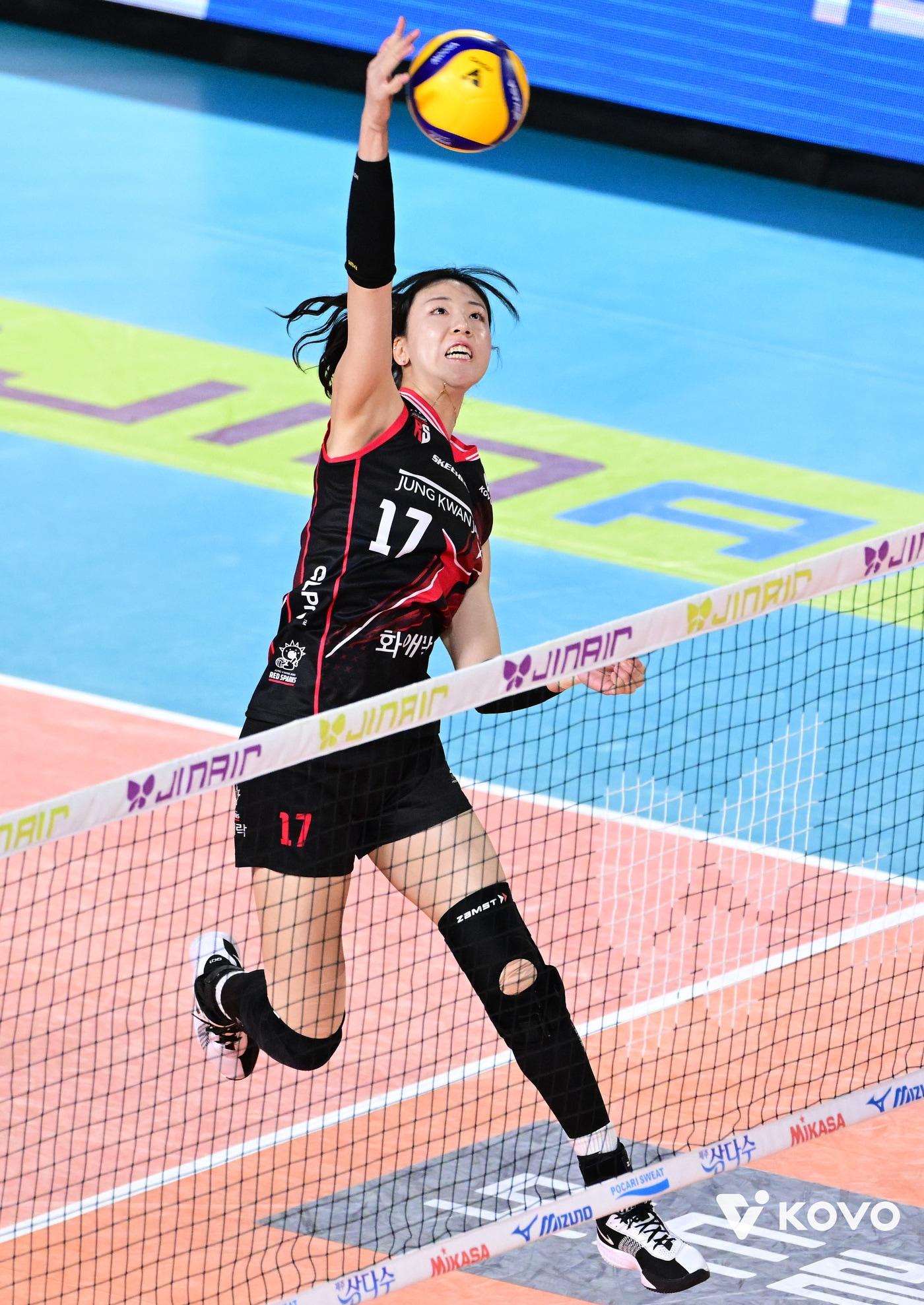 본문 이미지 - 여자프로배구 FA 최대어로 꼽히는 정호영. (KOVO 제공)