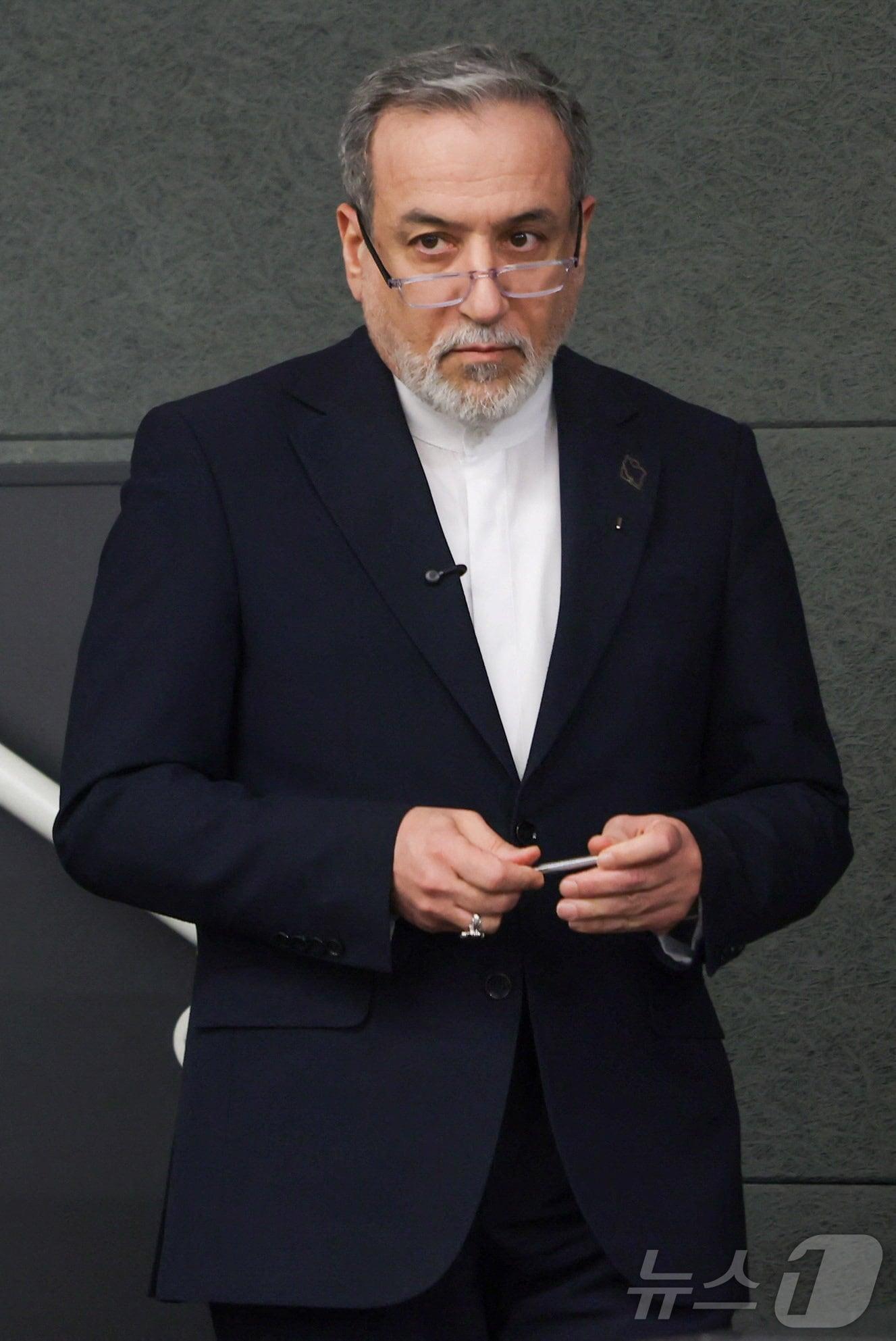 본문 이미지 - 아바스 아라그치 이란 외무장관. 2026.02.17 ⓒ 로이터=뉴스1