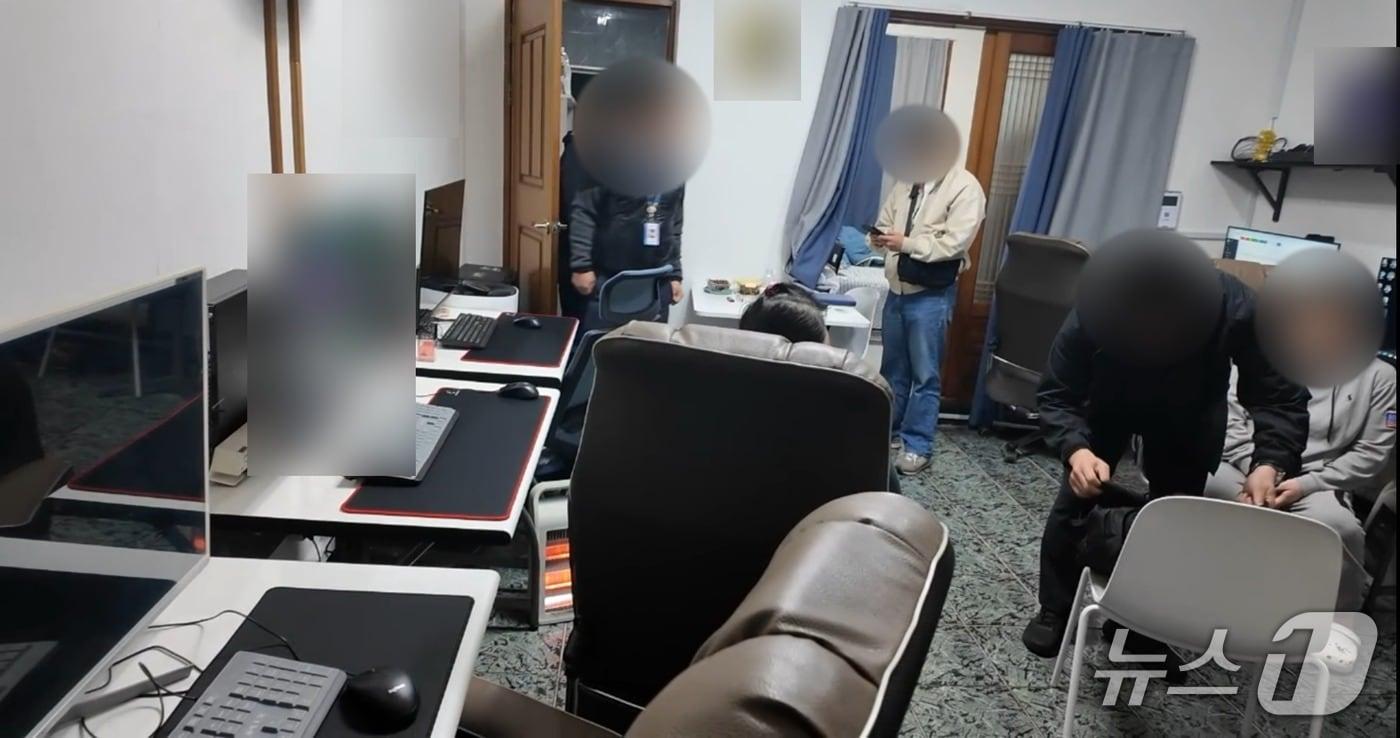 본문 이미지 - 단속 현장. (제주경찰청 제공. 재판매 및 DB금지)/뉴스1