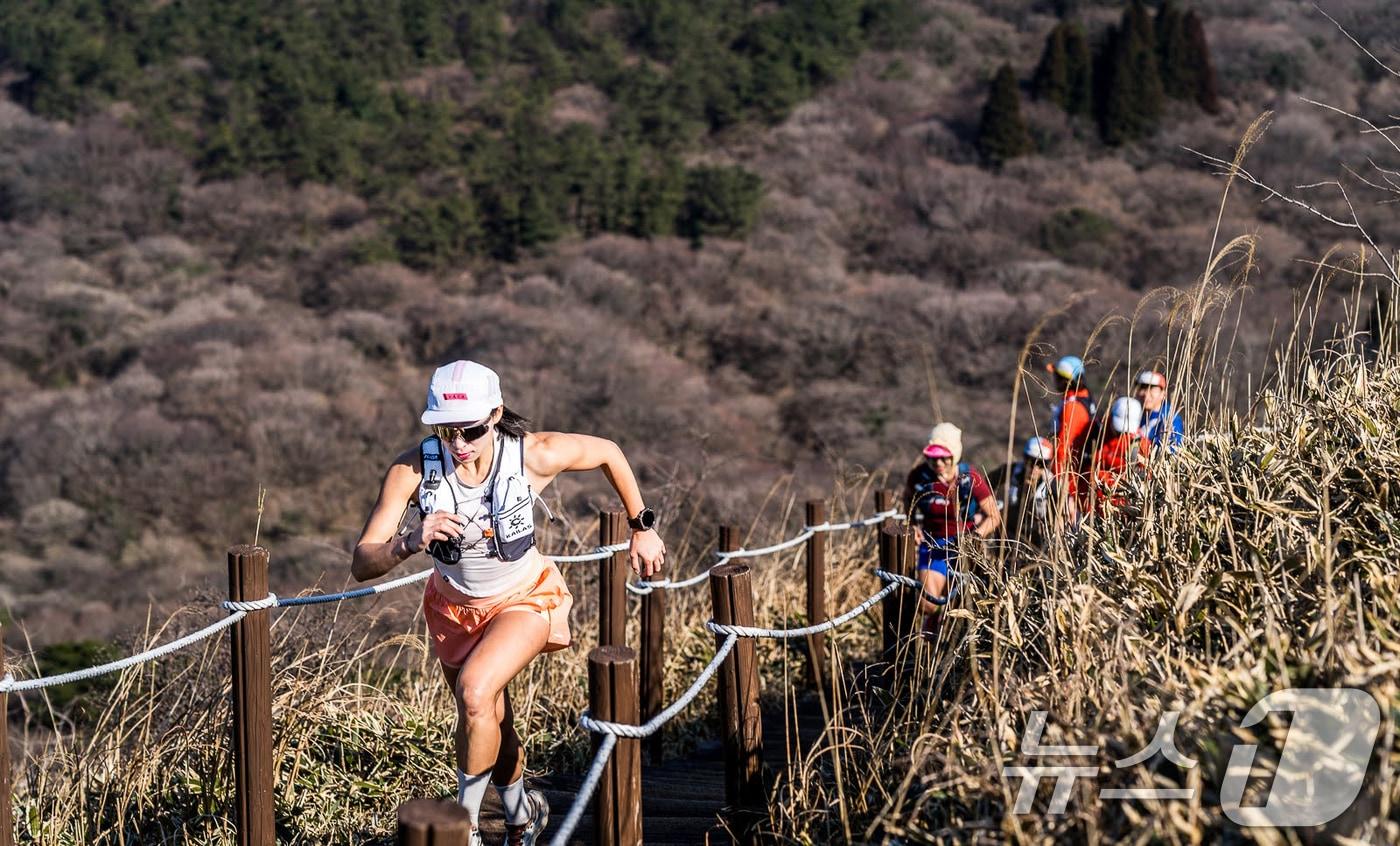 본문 이미지 - 지난 3월 한라산 일대에서 트레일런 선수들이 ‘2026 한라산 100 트레일런' 대회 코스를 달리고 있다. ((사)대한트레일러닝협회제공. 재판매 및 DB 금지) 2026.4.8 ⓒ 뉴스1 김명섭 기자