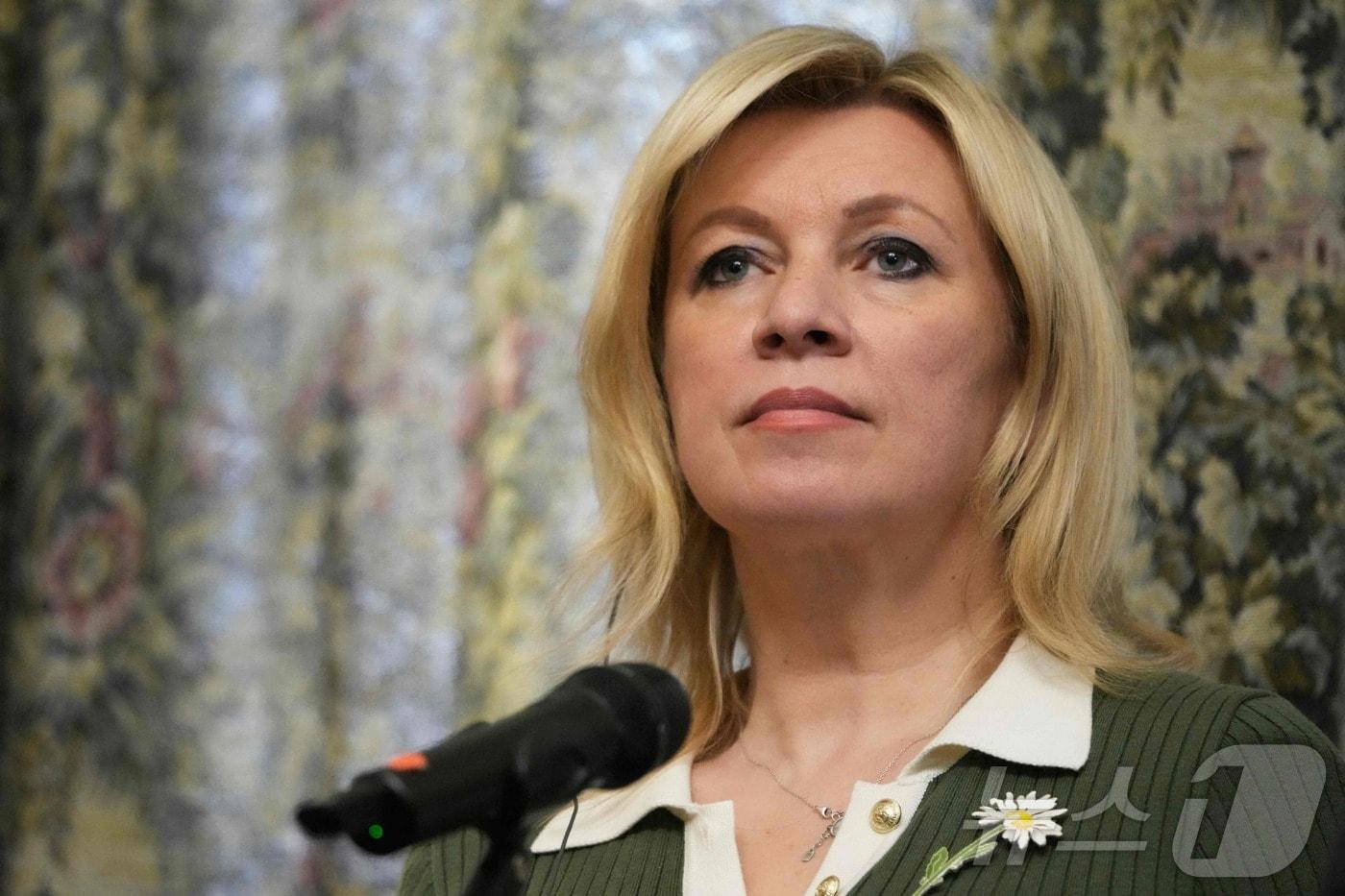 본문 이미지 - 마리야 자하로바 러시아 외교부 대변인. ⓒ AFP=뉴스1