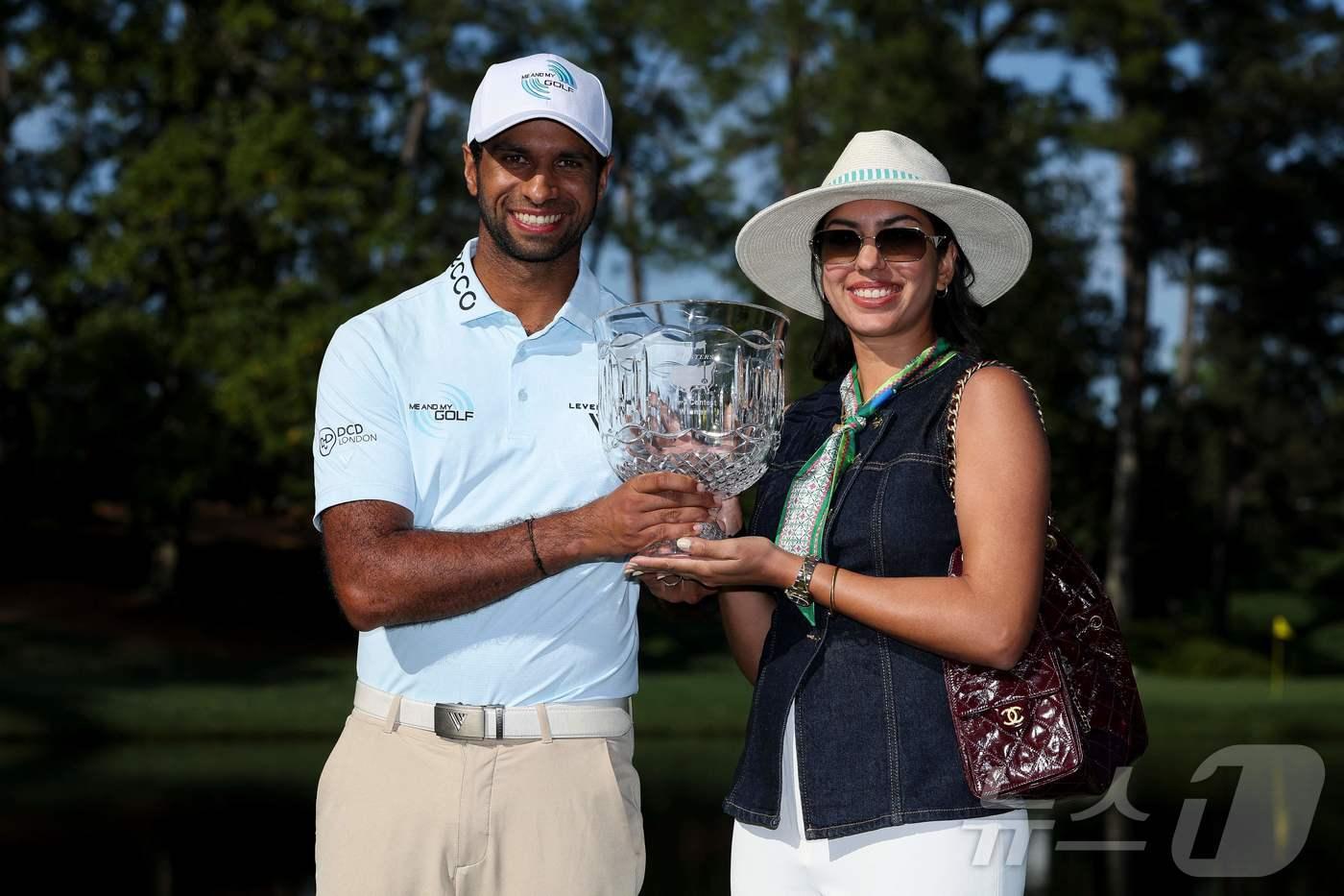 본문 이미지 - 파3 콘테스트에서 우승한 애런 라이(잉글랜드). ⓒ AFP=뉴스1
