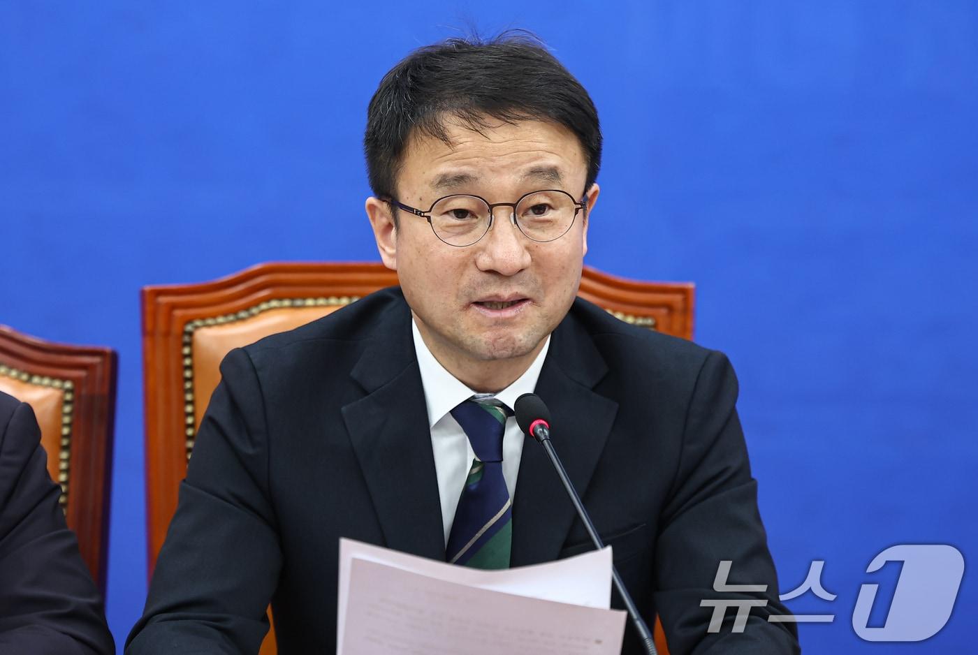 본문 이미지 - 한병도 더불어민주당 원내대표. 2026.4.9 ⓒ 뉴스1 김도우 기자