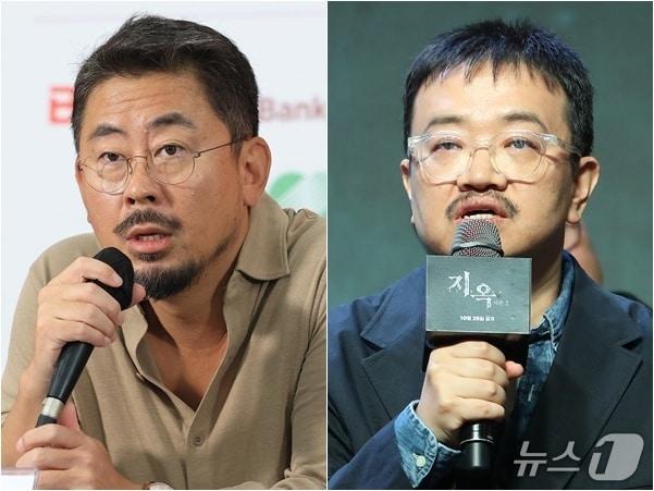 본문 이미지 - 나홍진(왼쪽), 연상호 감독 /뉴스1 DB