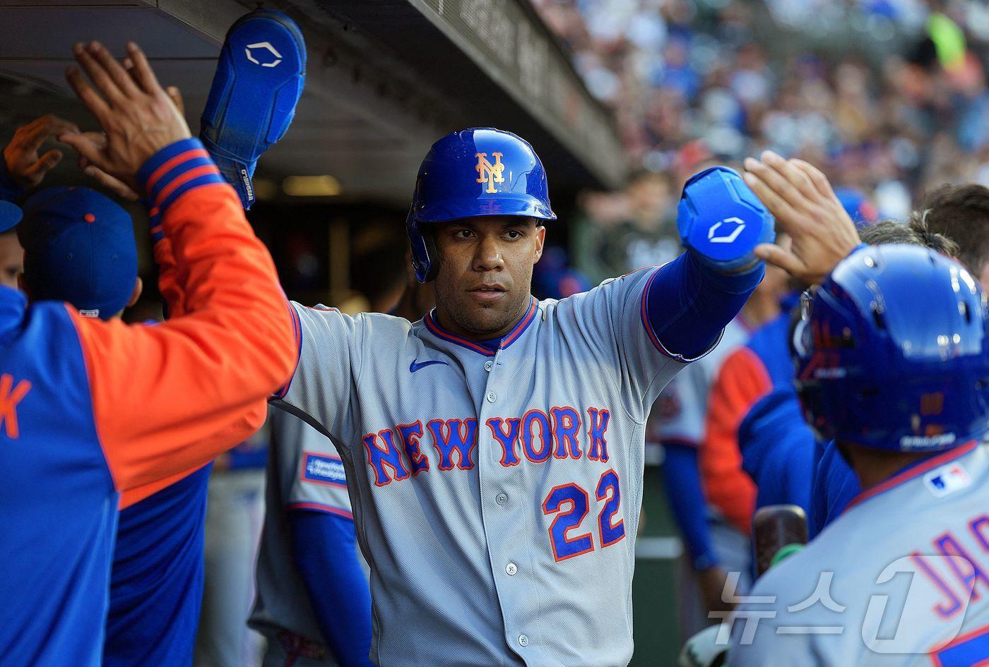 본문 이미지 - 뉴욕 메츠의 후안 소토는 올해 메이저리그에서 가장 많은 연봉을 받는다. ⓒ AFP=뉴스1
