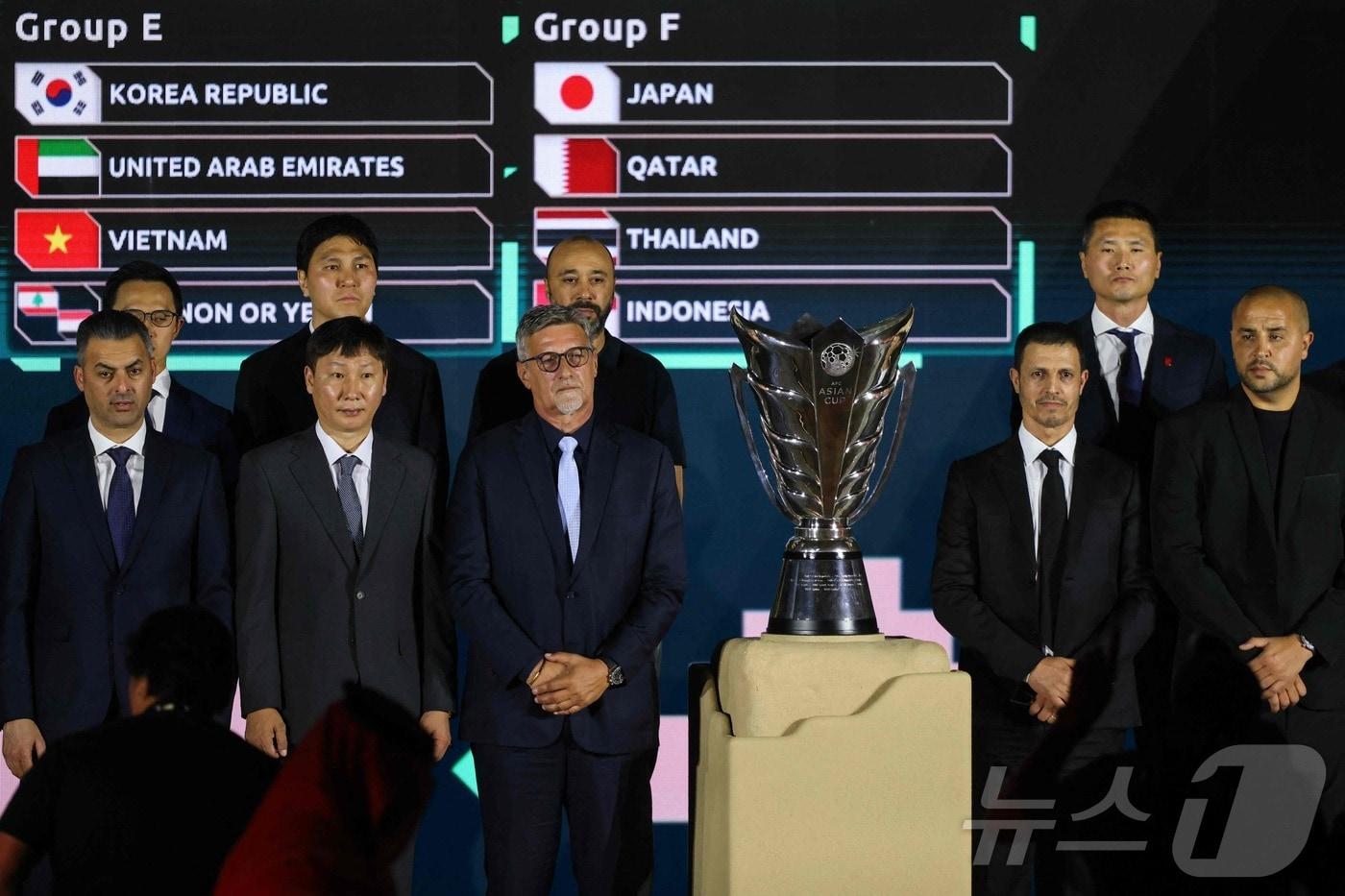 본문 이미지 - 2027 AFC 아시안컵 조추첨 결과 한국이 UAE, 베트남과 격돌하게 됐다. ⓒ AFP=뉴스1
