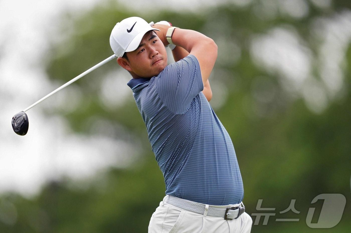 본문 이미지 - PGA 투어의 김주형. ⓒ AFP=뉴스1