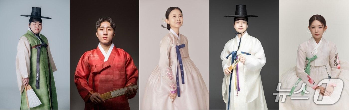 본문 이미지 - 전주세계소리축제 '2026 젊은판소리 다섯바탕'에 오를 (왼쪽부터)소장, 최광균, 이수현, 고한돌, 박시본.(전주세계소리축제 제공. 재판매 및 DB 금지)