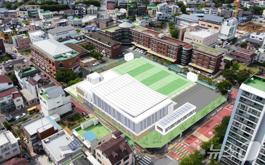본문 이미지 - 엄사초 학교복합시설 조감도(안)