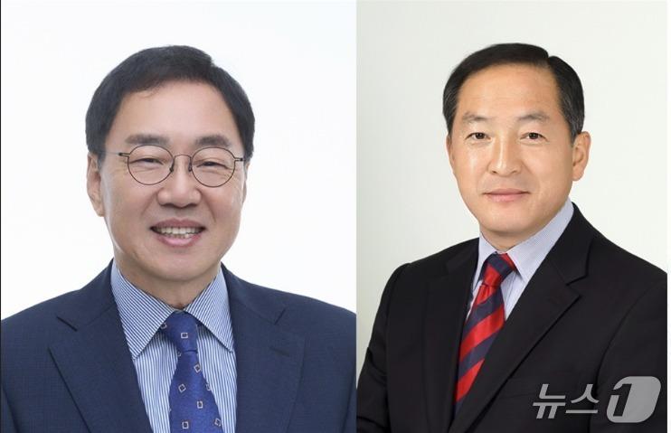 본문 이미지 - 김철수 더불어민주당 강원 속초시장 에비후보(사진 왼쪽)와 이병선 국민의힘 속초시장 예비후보.(정당기호 순, 뉴스1 DB)