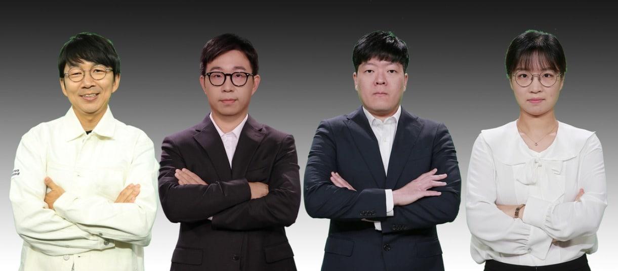 본문 이미지 - 왼쪽부터 제6회 MLILY몽백합배 예선 통과자 목진석, 원성진, 윤준상, 최정 9단. (한국기원 제공)