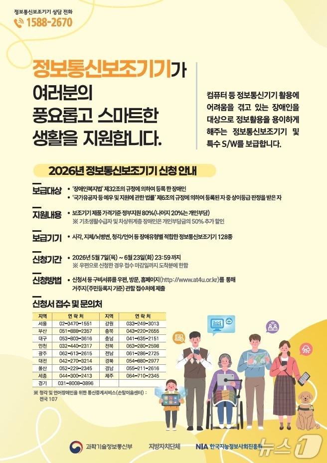 본문 이미지 - 2026년 정보통신보조기기 보급사업 홍보물. (군포시 제공. 재판매 및 DB 금지) 2026.5.14/뉴스1 