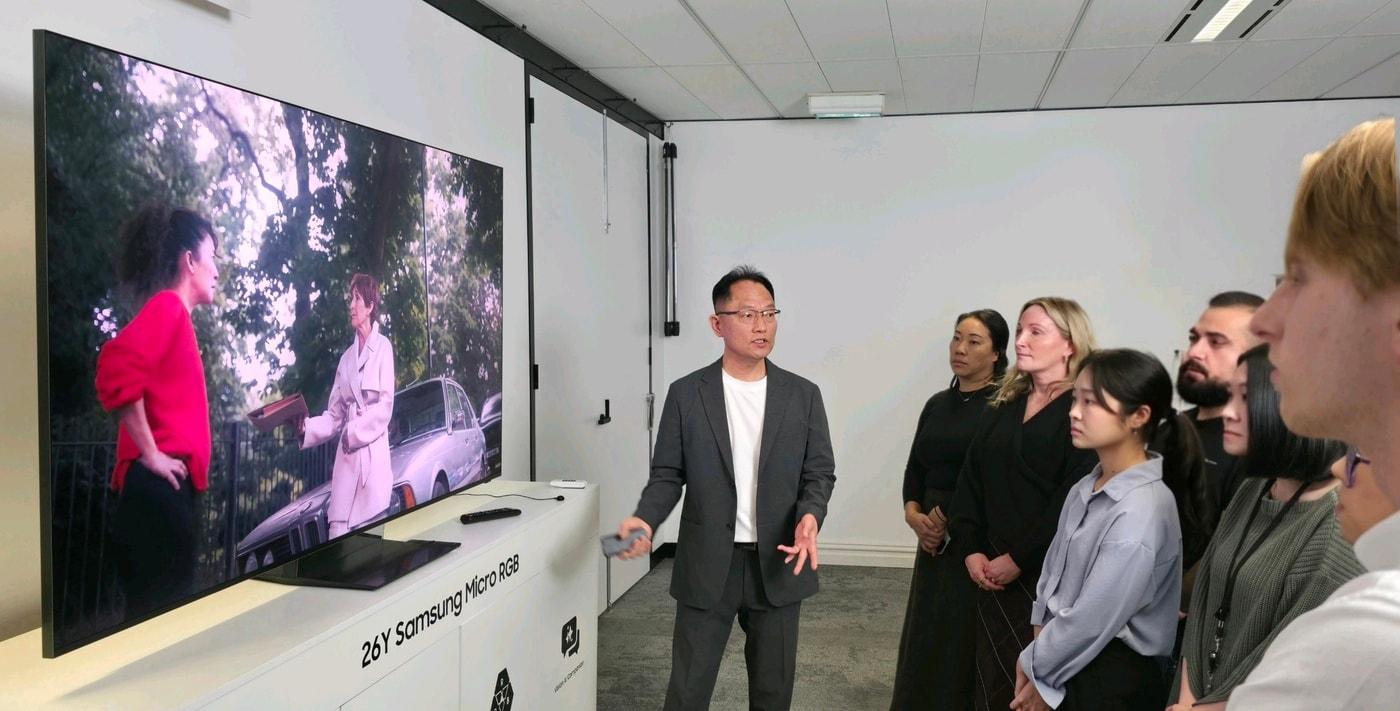 본문 이미지 - 삼성전자가 14~15일(현지시간) 호주 시드니에서 '2026 호주 테크 세미나'를 열고 AI TV 신기술과 차세대 디스플레이 라인업을 선보였다.(삼성전자제공)