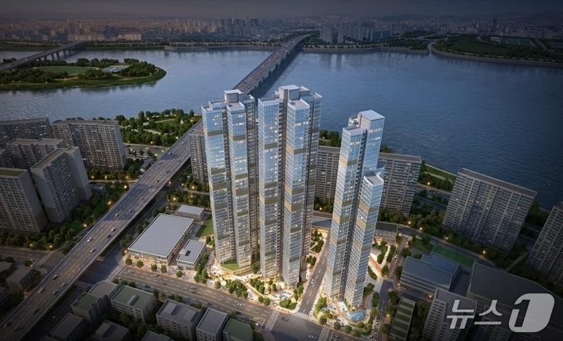 본문 이미지 -  용산구 이촌1구역 재건축 예상 조감도 (서울시 제공) 뉴스1 ⓒ News1