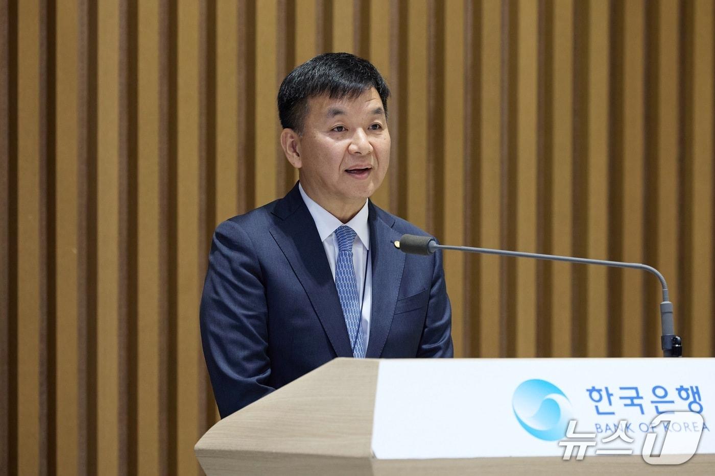 본문 이미지 - 김진일 신임 금융통화위원이 15일 한국은행에서 열린 취임식에서 발언하고 있다.(한은 제공)