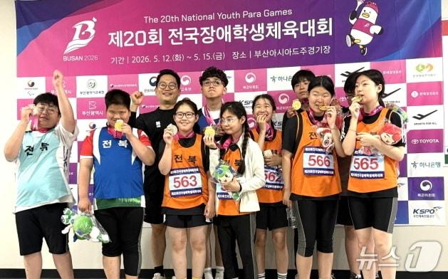 본문 이미지 - 전북맹아학교 육상팀 선수들.(전북장애인체육회 제공, 재판매 및 DB 금지)/뉴스1