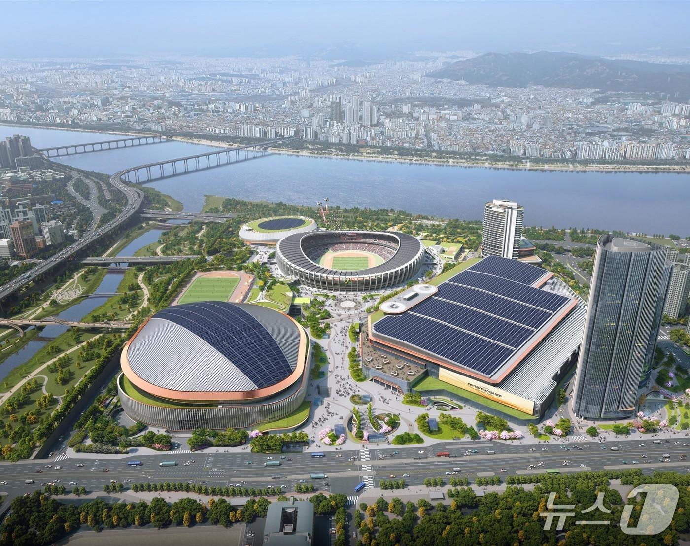 본문 이미지 - 2025 우수디자인 작품 대상으로 선정된 잠실 스포츠·MICE 복합단지(서울시 제공)