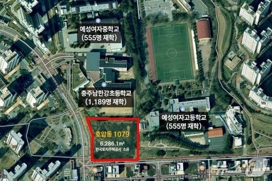 본문 이미지 -  충주 호암동 토지주택공사 유휴용지 위치도(자료사진)