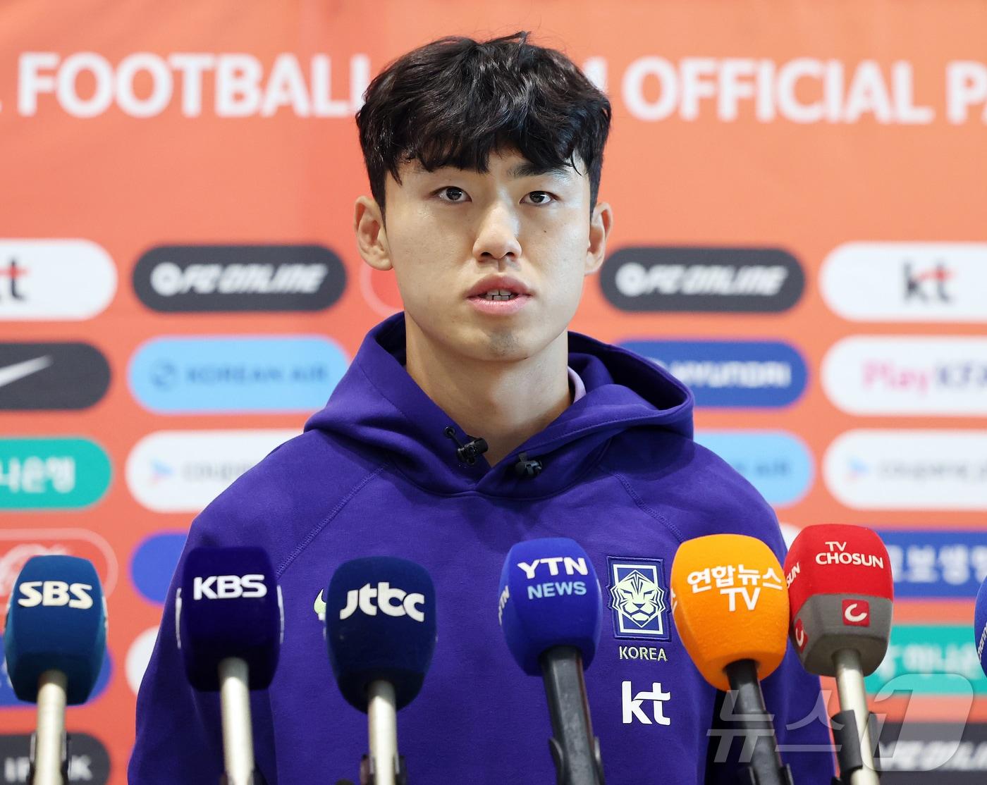 본문 이미지 - 월드컵 대표팀에 이어 아시안게임 대표팀에 발탁된 이기혁 2026.5.18 ⓒ 뉴스1 김진환 기자