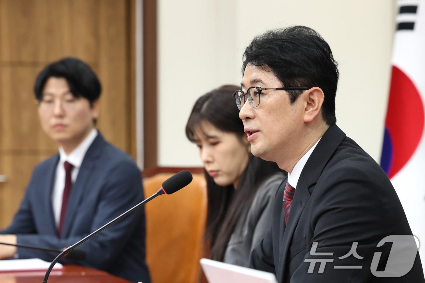 본문 이미지 - 주진우 위원장이 19일 서울 여의도 국회에서 열린 국민의힘 중앙선대위 공소취소 특검법 저지특위 1차 회의에서 발언하고 있다. 2026.5.19 ⓒ 뉴스1 신웅수 기자