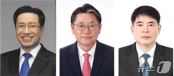 본문 이미지 - 김해시장 선거에 출마한 정영두 민주당 후보, 홍태용 국민의힘 후보, 박봉열 진보당 후보.(중앙선거관리위원회 선거통계시스템 갈무리.)
