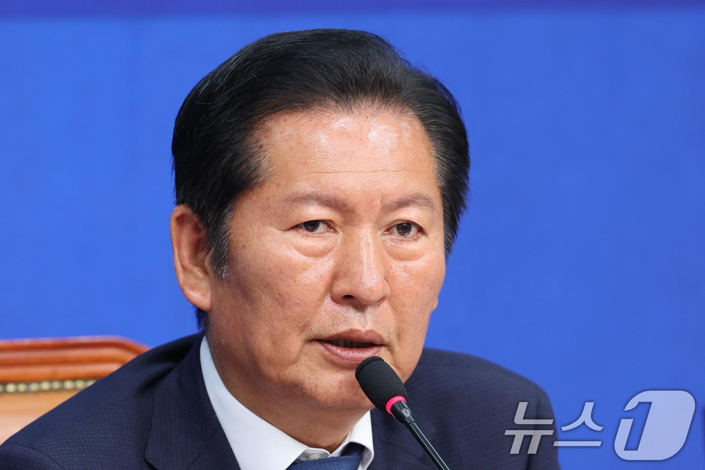 본문 이미지 - 정청래 더불어민주당 대표 ⓒ 뉴스1 신웅수 기자