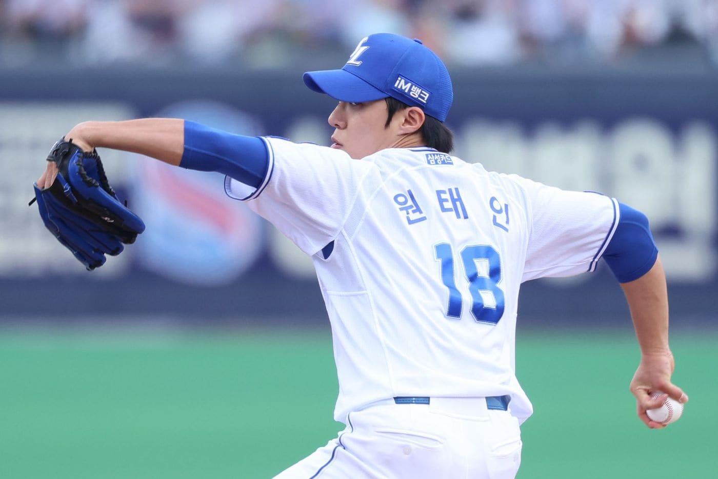 본문 이미지 - 삼성 라이온즈 투수 원태인이 19일 포항구장에서 열린 2026 KBO리그 KT 위즈전에서 선발 등판해 6이닝 1실점 호투를 펼쳐 팀의 10-2 승리를 이끌었다. (삼성 라이온즈 제공)