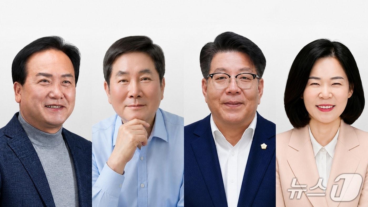 본문 이미지 - 왼쪽부터 이권재·조용호·전도현·송진영 예비후보