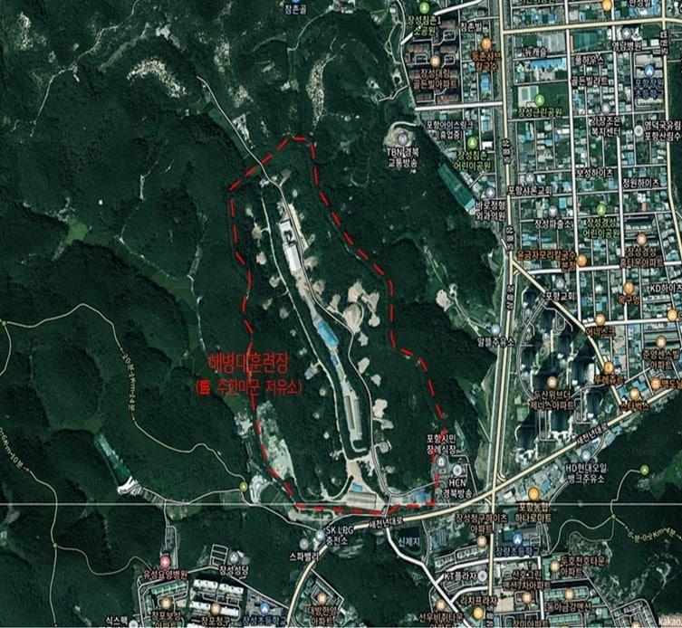 본문 이미지 - 장성동 해병대훈련장 위치도(국민권익위 제공. 재판매 및 DB금지).2026.05.20.ⓒ 뉴스1