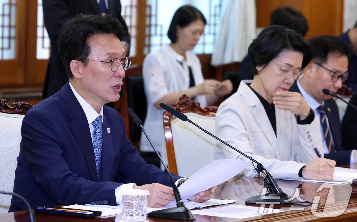 본문 이미지 - 김민석 국무총리가 20일 오전 서울 종로구 세종대로 정부서울청사에서 열린 공명선거 관계장관회의에서 모두 발언을 하고 있다. 2026.5.20 ⓒ 뉴스1 김명섭 기자