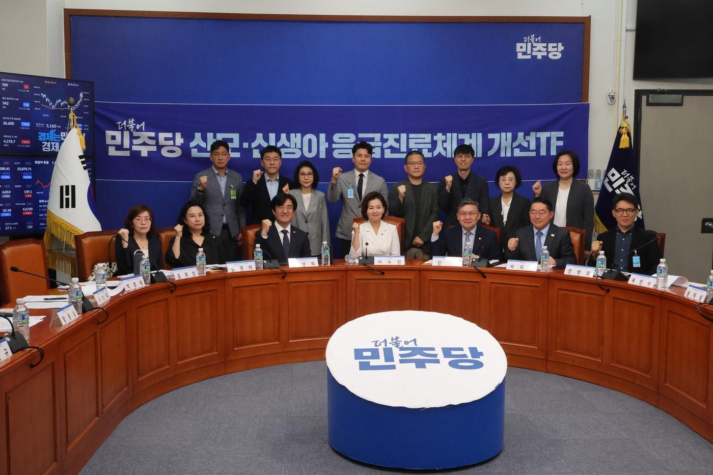 본문 이미지 - 20일 국회에서 열린 더불어민주당 산모·신생아 응급진료체계 개선 TF 3차 회의.(김윤 의원실 제공)
