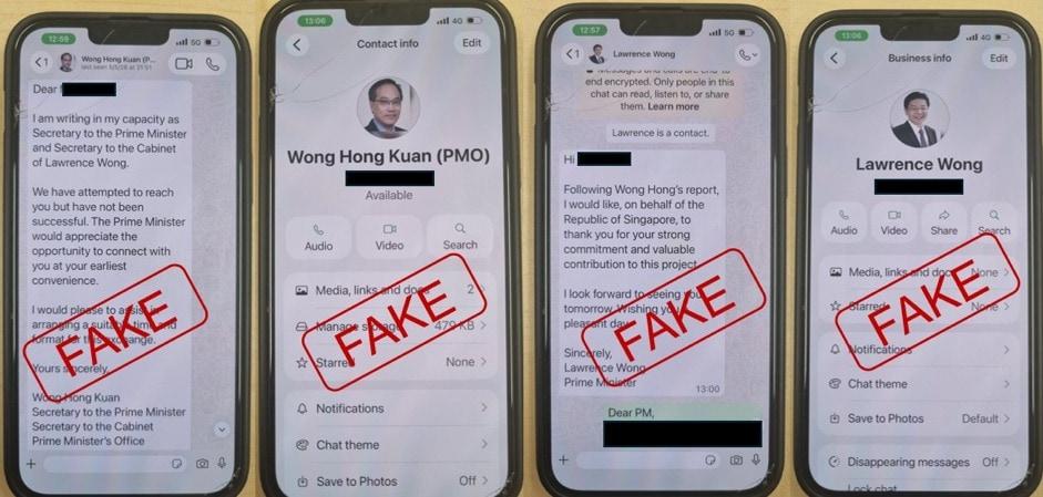 본문 이미지 - 사기범과 피해자가 나눈 왓츠앱 대화 내용. <사진=싱가포르 경찰청>