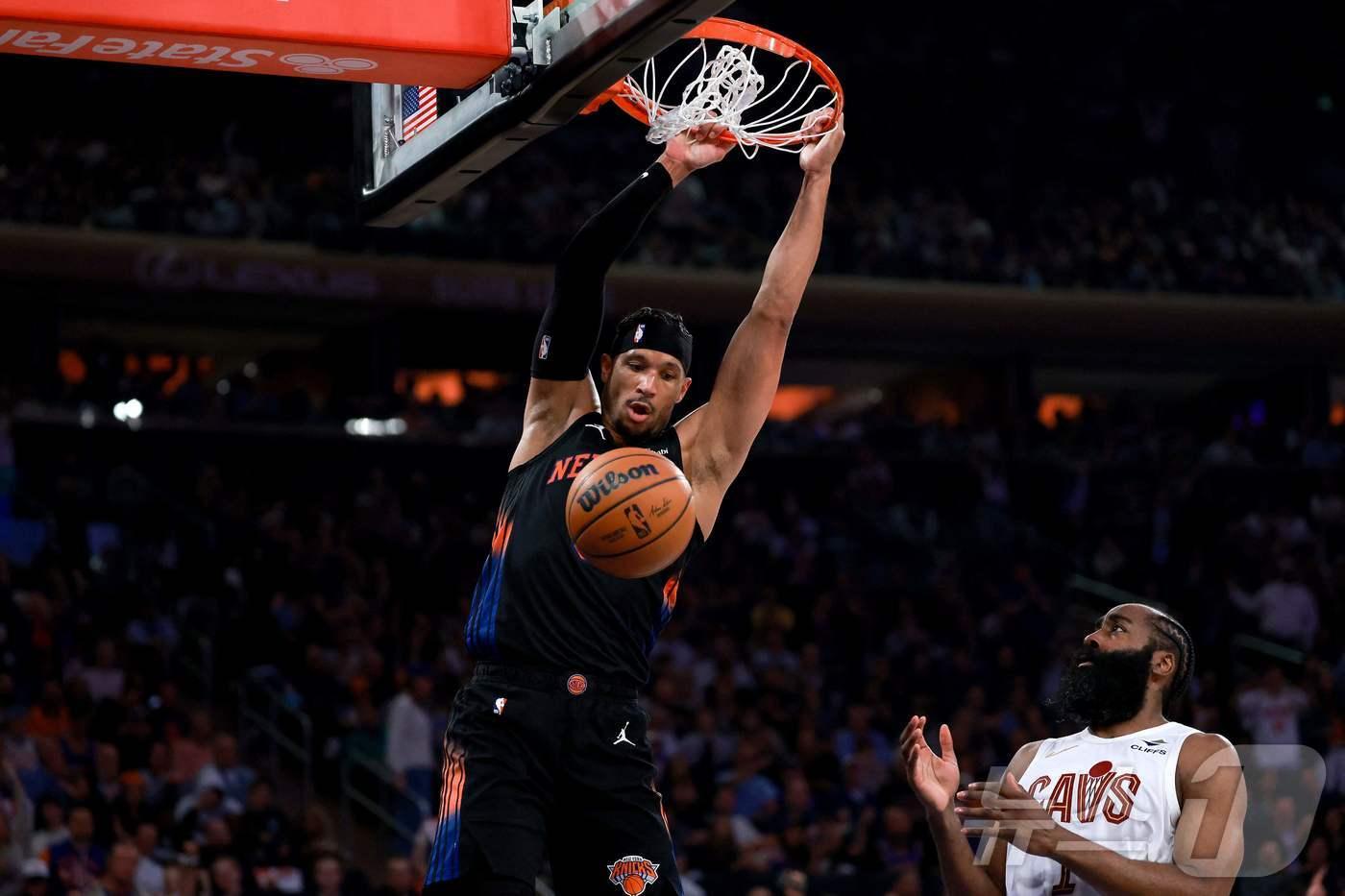 본문 이미지 - NBA 뉴욕이 동부 콘퍼런스 결승에서 클리블랜드에 2연승을 달렸다.ⓒ AFP=뉴스1