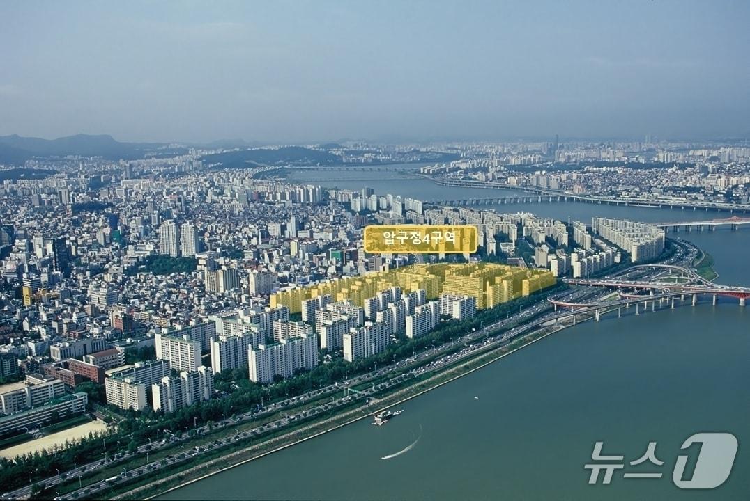 본문 이미지 -  서울 강남구 압구정4구역 재건축 위치.(삼성물산 제공)