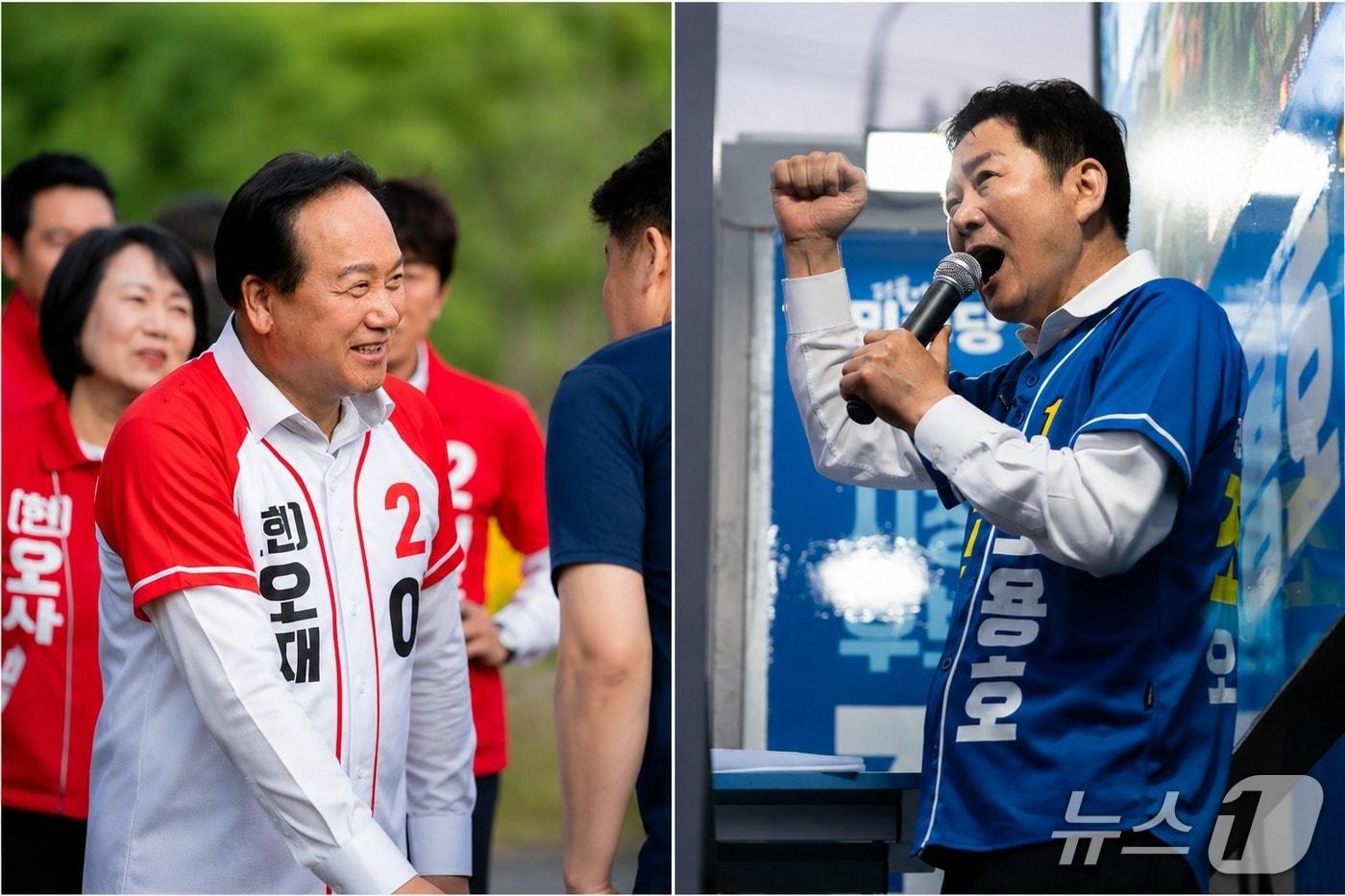 본문 이미지 -  왼쪽부터 이권재 국민의힘 후보, 조용호 더불어민주당 후보(각 캠프 제공) 