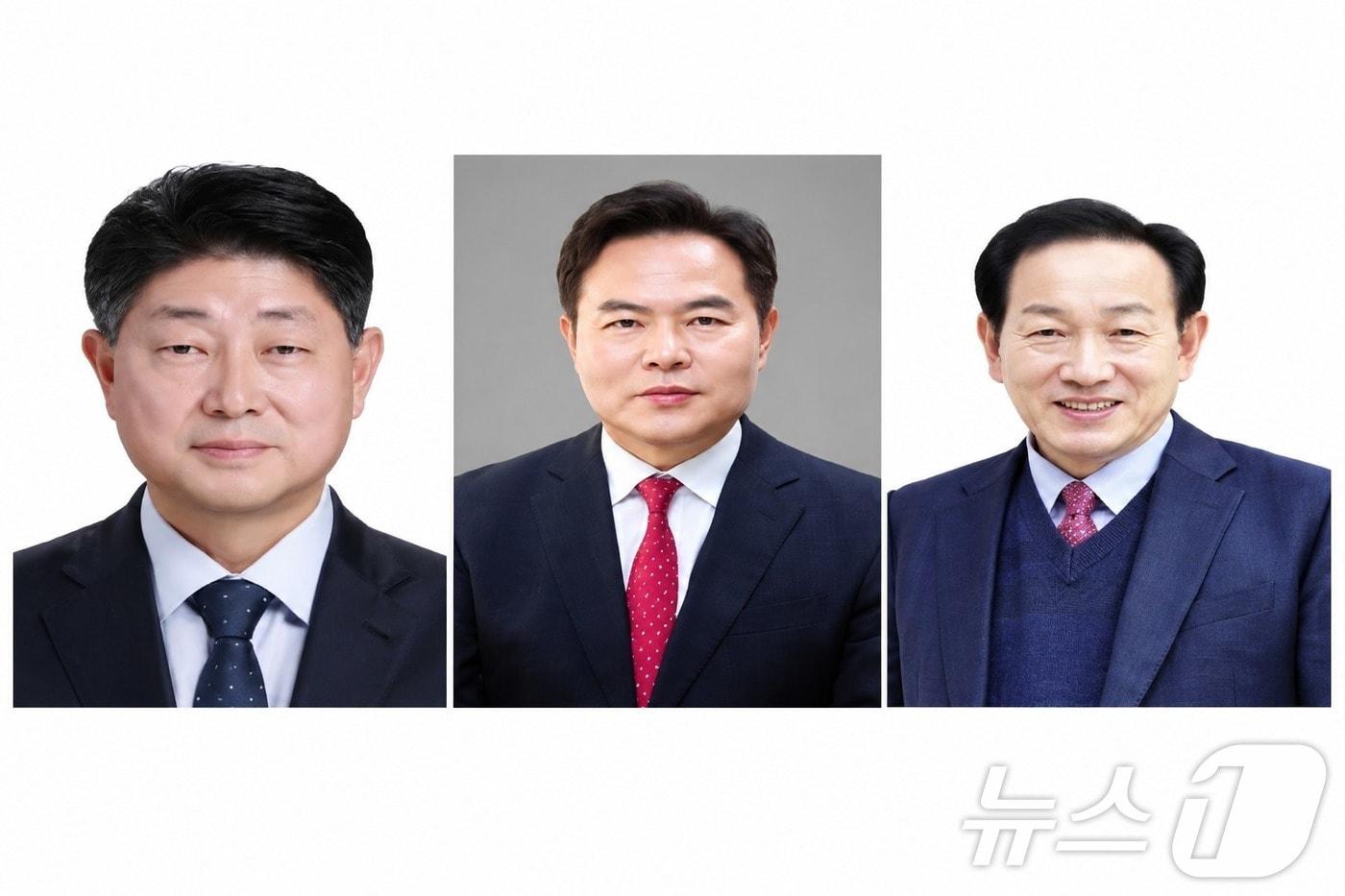 본문 이미지 - 6.3 지방선거 경북 문경시장 후보로 출마한 왼쪽 부터 더불어민주당 이윤희,국민희 힘 김학홍,무소속 신현국 ⓒ 뉴스1 김대벽기자