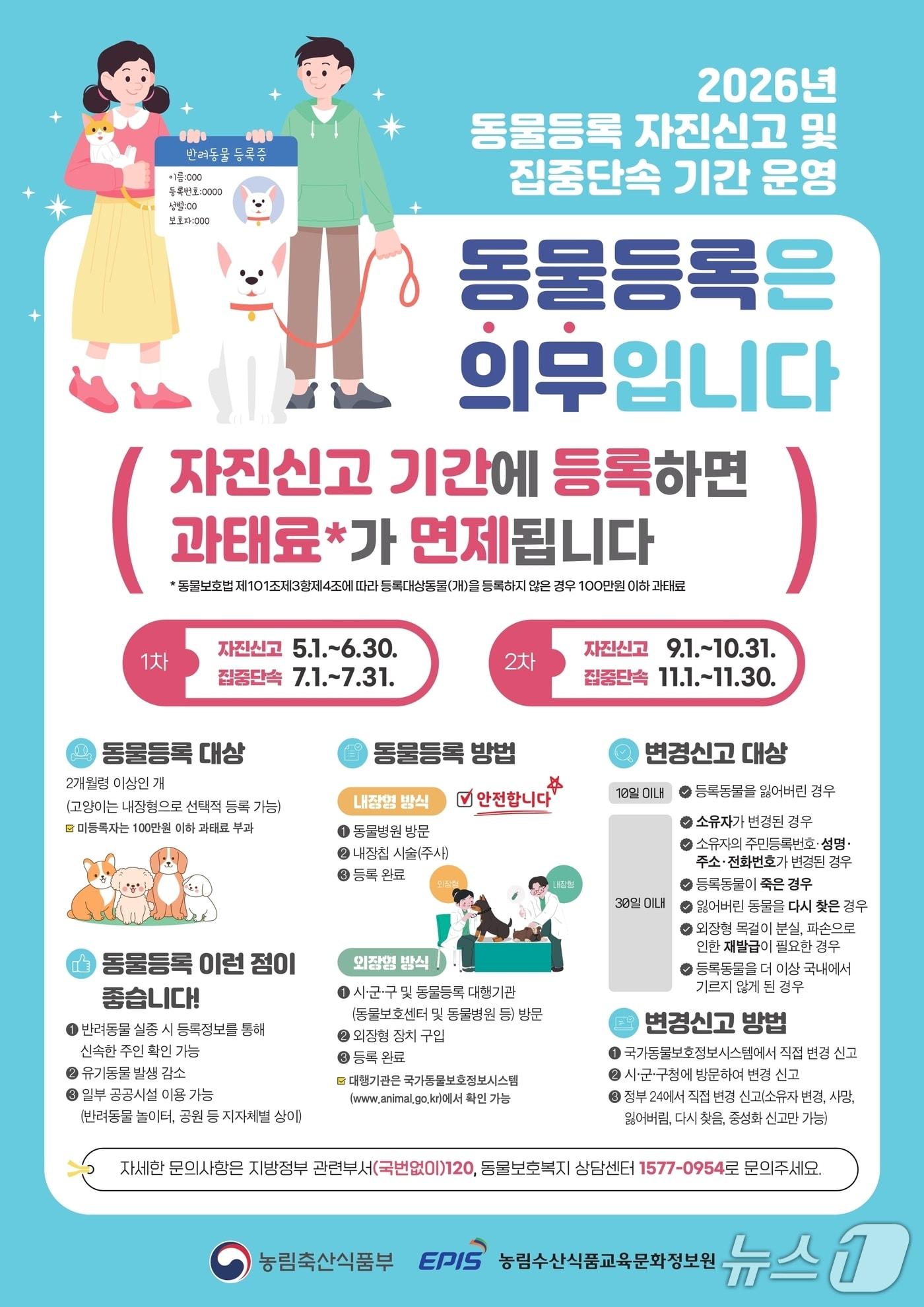 본문 이미지 - 2026년 동물등록 자진신고기간.(금천구 제공)