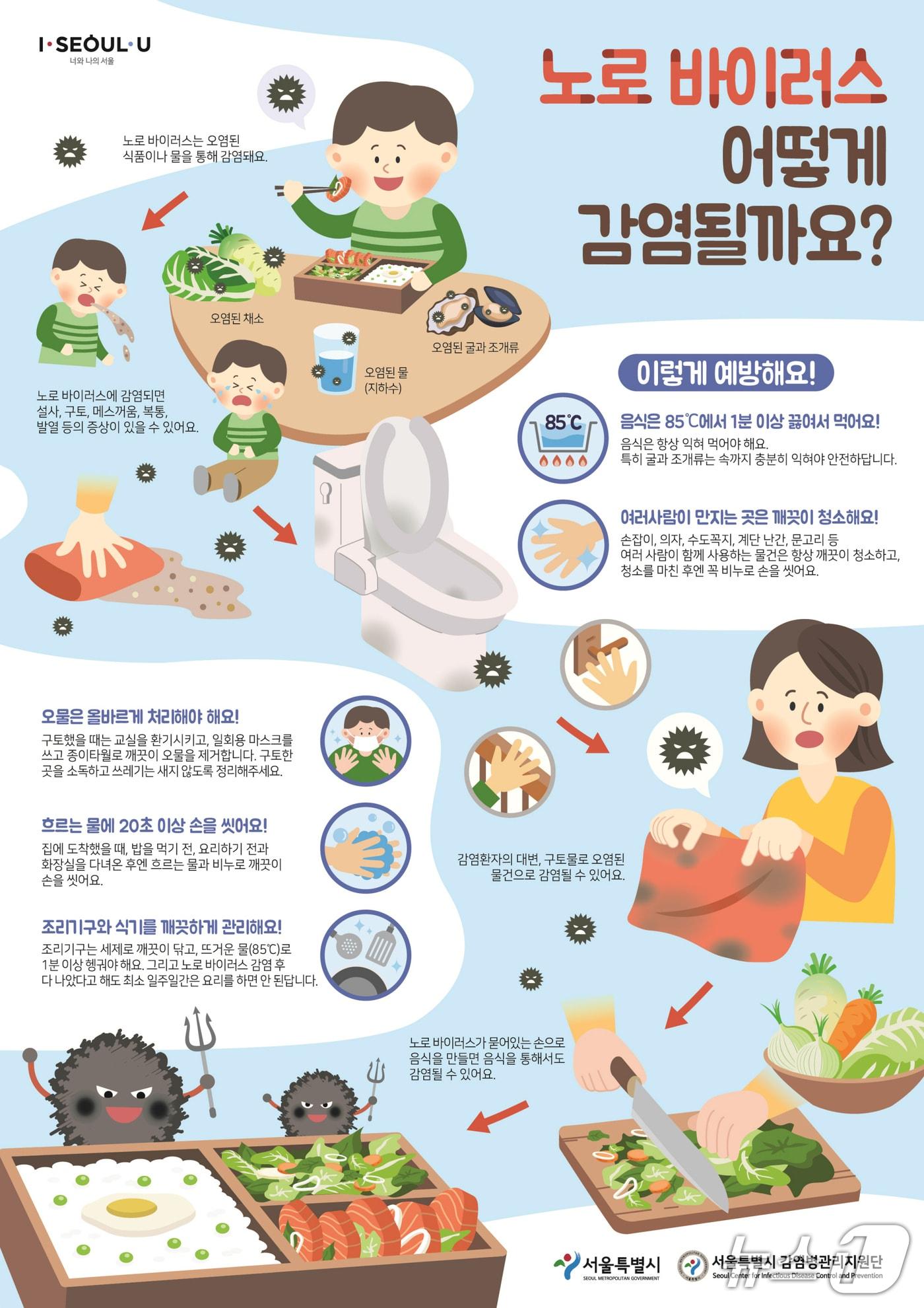 본문 이미지 - 노로바이러스 예방 홍보.(성북구보건소 제공)