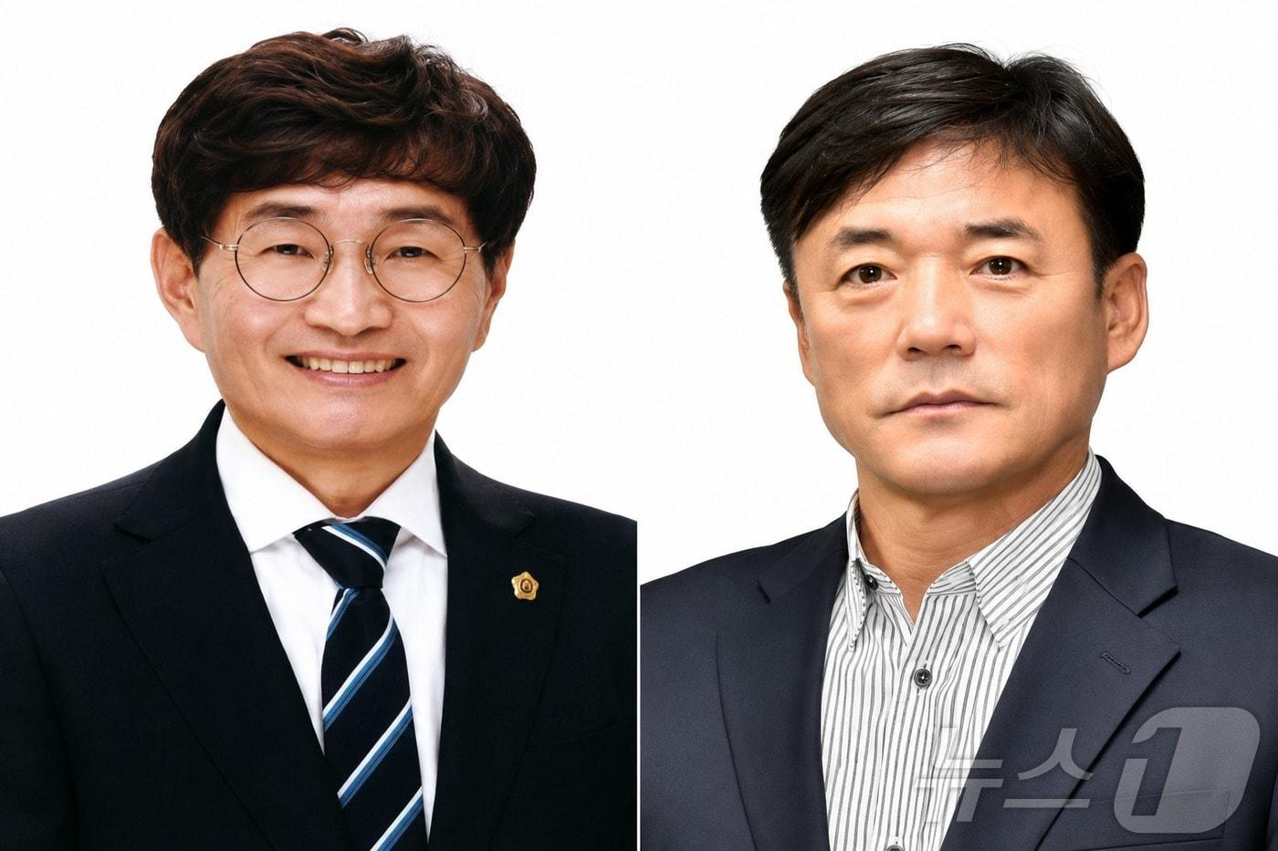 본문 이미지 - 청송군수 선거는 3선에 도전하는 윤경희 국민의힘 후보와 경북도의원 출신 임기진 더불어민주당 후보의 대결로 치러진다. 왼쪽부터 임기진,윤경희ⓒ 뉴스1 김대벽기자
