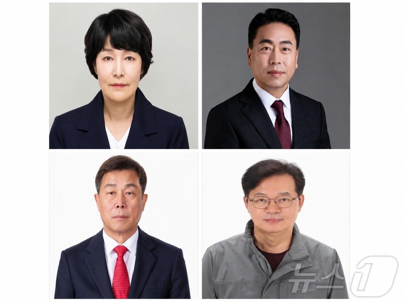 본문 이미지 - 사전투표를 하루 앞둔 28일 영덕군수 선거가 더불어민주당 강부송, 국민의힘 조주홍, 무소속 박병일·장성욱 후보 간 4파전으로 치열하게 전개되고 있다.좌 상당 강부송,조주홍,좌 하단 박병일,장성욱 ⓒ 뉴스1 김대벽기자